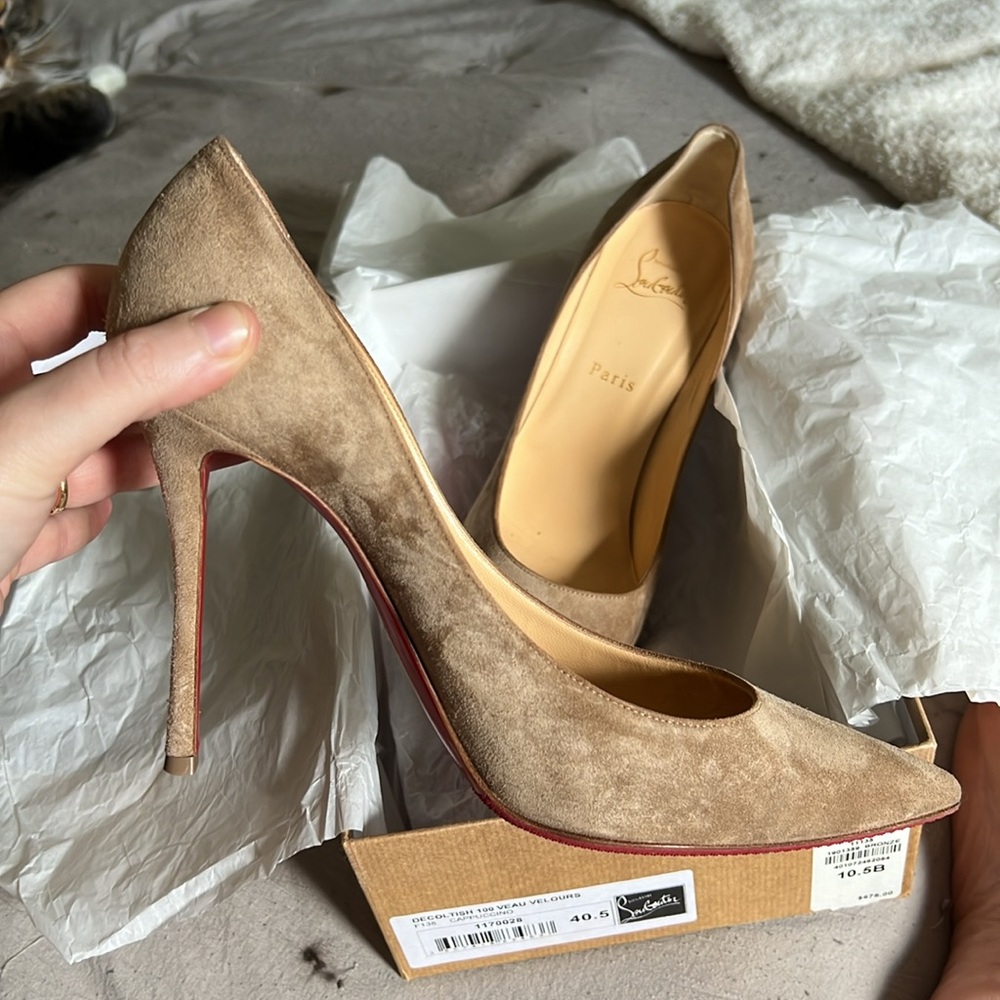 Christian Louboutin Décoltish 100mm Veau Velours Suede